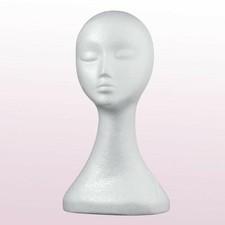 Comair Tête En Mousse Femme (Buste) Blanche, 39,5 Cm Tête En Polystyrène