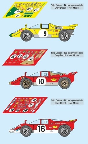 Décal ferrari 512s - ferrari, mans