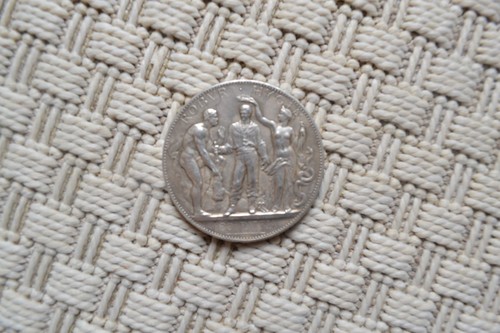 Médaille bronze argenté - en,