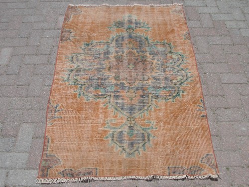 Tapis turc rouge kilim - 5,