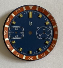 NEUF CADRAN MONTRE + REHAUT LIP CHRONOGRAPH @ 31,6 MM DIAL @ CHRONO VALJOUX