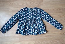 Blouse manches longues imprimée pois colorés bleu marine - Okaïdi - 4 ans