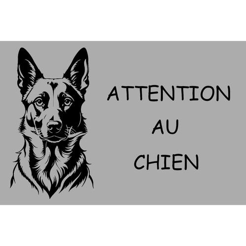 Plaque attention chien - plaque,