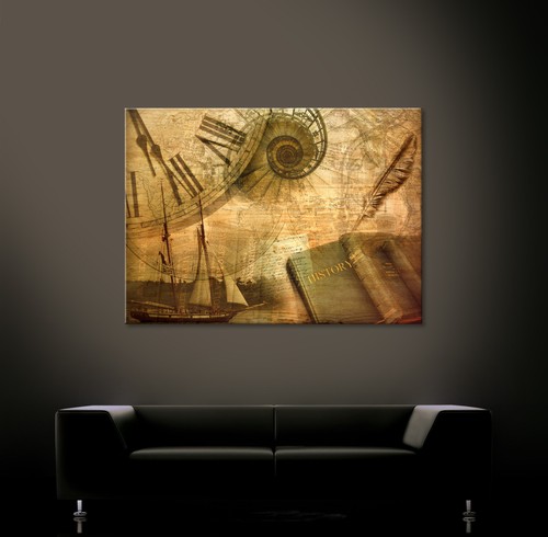 Histoire carte monde toile - histoire,