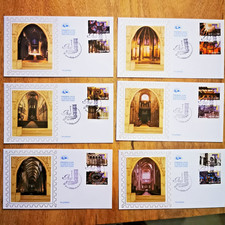⭐ FRANCE Lot 6 Enveloppes CEF Soie Art Gothique 2011 - FDC 1er Jour Timbre ⭐