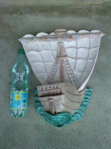 Lampe murale ceramique galion - lampe,