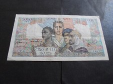 France: billet 5000 francs empire français 13/08/1942  1ere année w.84