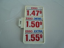 PLAYMOBIL vintage city station essence ESSO pancarte tarifs du set 3439 de 1981