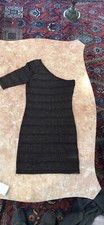WOW COUTURE METALLIC BLACK/ROSE GOLD ONE SHOULDER DRESS SIZE M