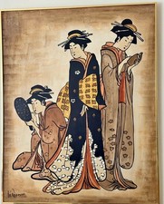 Peinture ukiyoe sur toile - peinture,