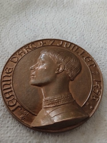 Médaille bronze jeanne d - médaille,