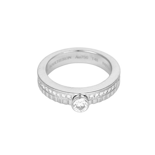 Boucheron bague blanc - or,