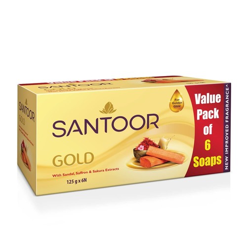 Savon santoor gold bathing bar - gold,