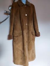 Manteau croûte de cuir camel Taille 42