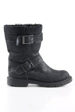 BEARPAW Botte courte Dames Botte haute T EU 35 noir style décontracté