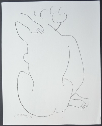 Femme dos lithographie - femme,