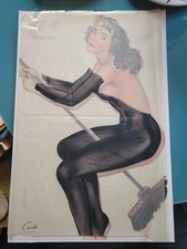 TRES RARE ORIGINAL PIN UP déshabillable CAROLS (BRENOT)