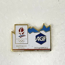 Pin's AGF Albertville 92 Partenaire Officiel COJO 1991