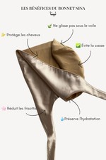 Bonnet doublé en satin Nina