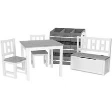 ib style® LUCA COLORS meubles pour enfant ensemble table et chaises  en bois 