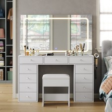 Coiffeuse avec Miroir LED et