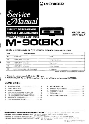 Service manual for pioneer - service,