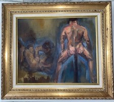 Tableau Gay 8F 46x38  Nu Desnuda Cadre D Art