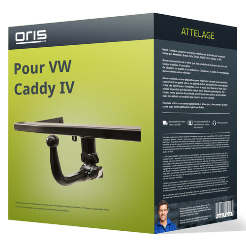 Attelage pour caddy iv - pour, vw