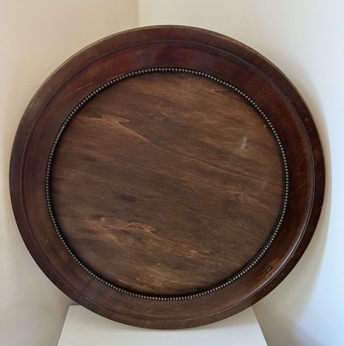 Ancien grand cadre miroir - , rond