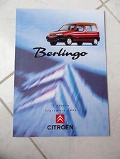 Citroen Berlingo 5 places 1996 sales brochure prospekt catalogue