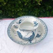 Ancien Broc & Cuvette de Toilette Terre de Fer Modèle Arum 