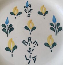 PAIRE D’ASSIETTES PUBLICITAIRE Café BRASILIA Champfleury DIGOIN SARREGUEMINES