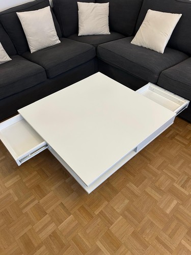 Table basse carrée - , blanche