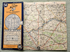 CARTE MICHELIN 1946 PARIS REIMS N°56