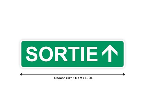 Sticker panneau sortie secours - panneau,