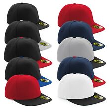 Visière Plate Casquette Baseball Beechfield Noir Rouge Bleu Gris Blanc Chapeau