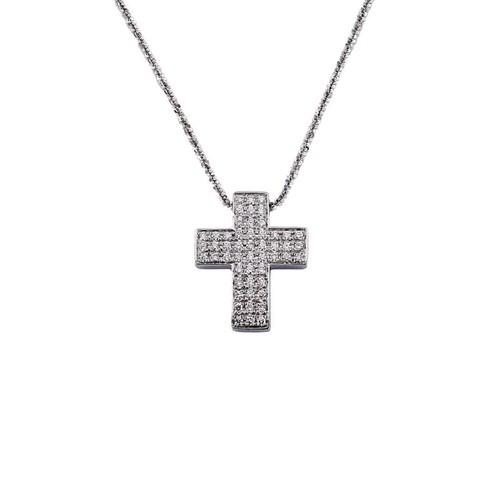 Collier pendentif croix 18 - collier,