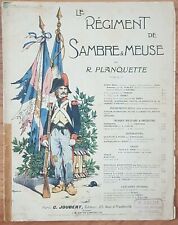 Le Régiment de Sambre & Meuse de R. Planquette Piano musique militaire TURLET