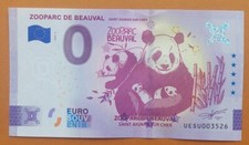Billet zero Euro - Euro souvenir - Zoo de Beauval - 2025-2