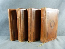PAROISSIEN ROMAIN CUIR 4 tomes, Ancien Missel, livre de messe, Mame Tours 1913
