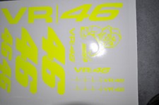 STICKERS FLUO PLANCHE 22,5x31cm N 46  VALENTINO ROSSI Moto GP ,vr46  moto FLUO 