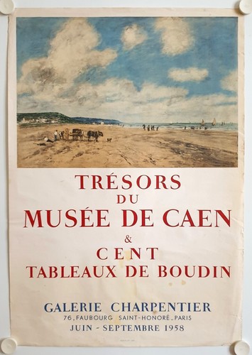 Affiche eugène boudin 1958 - eugène,