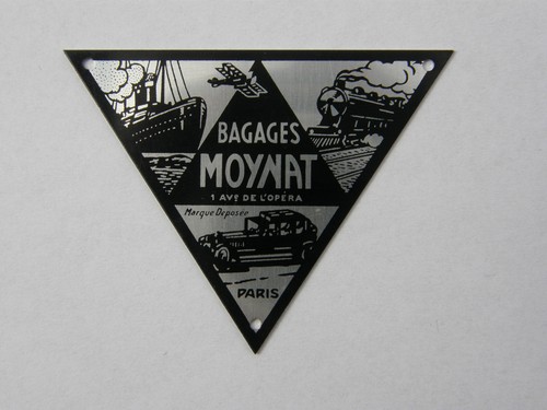 Plaque ancienne pour malle - plaque,