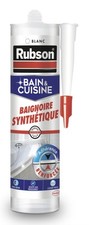 Mastic silicone blanc joint étanchéité douche baignoire évier jacuzzi lavabo RUB