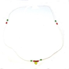 Collier Massai Perles Blanc