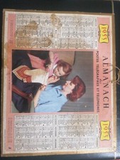 CALENDRIER   ALMANACH  DES POSTES 1953 EO  VINTAGE DÉCO