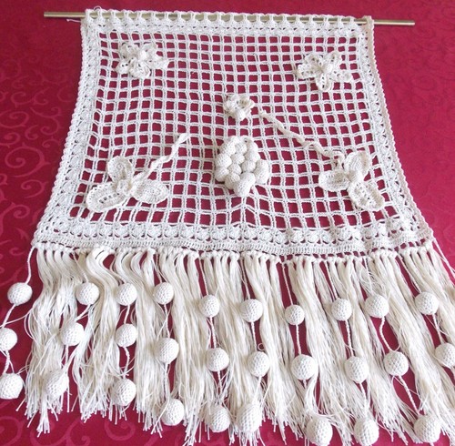 Rideau crochet artisanat - rideau,