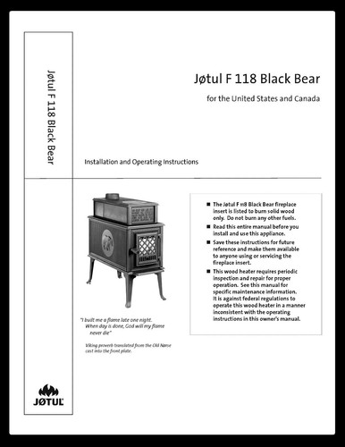 Jotul 118 black - f,