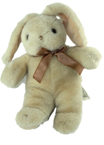 Peluche doudou lapin - peluche, beige