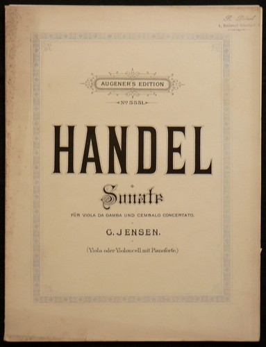 Partition ancienne handel - handel,
